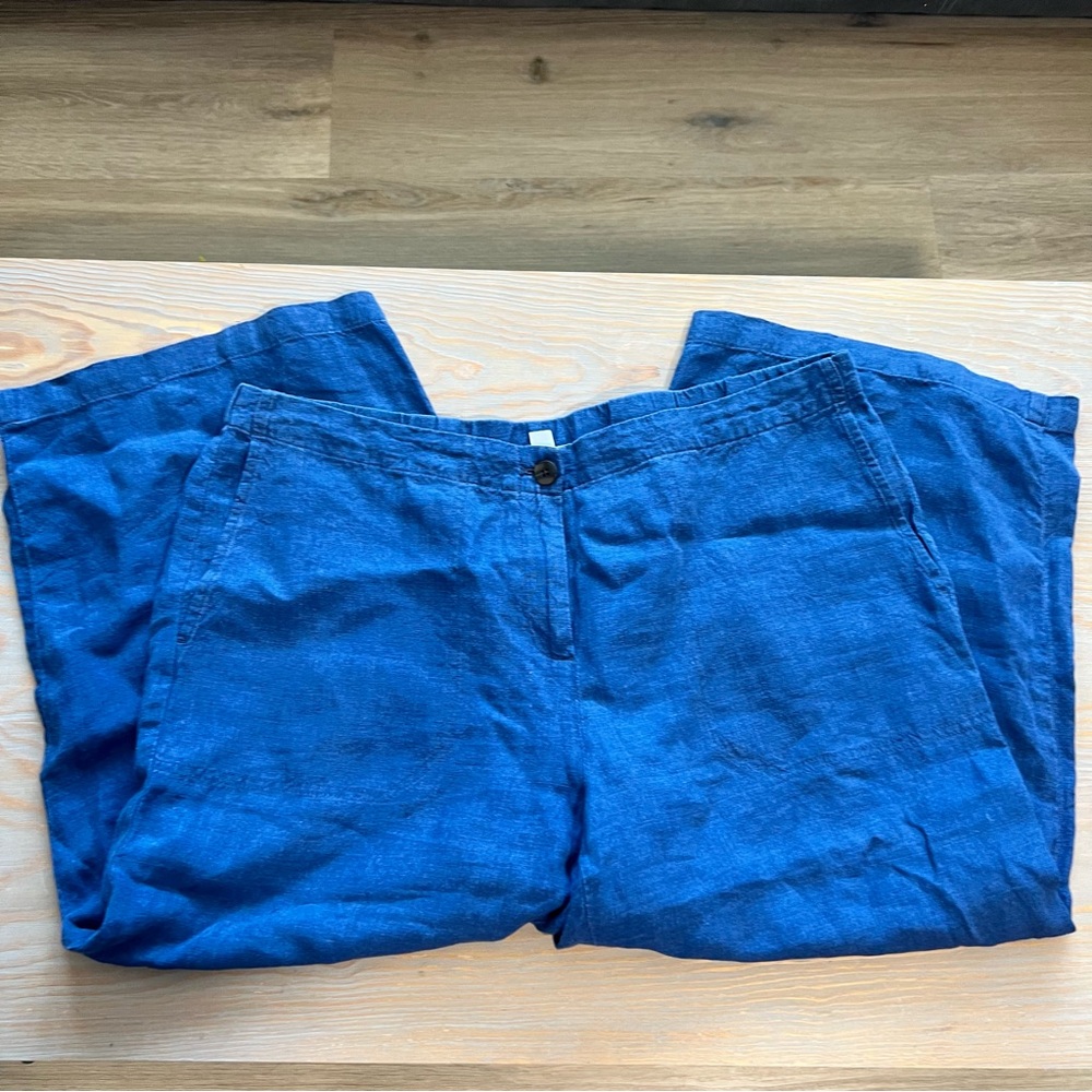 J JILL love linen cropped pants size XL petite